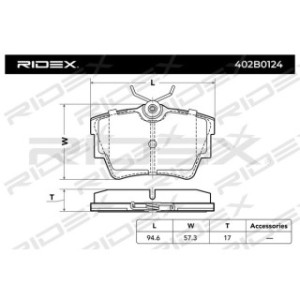 Brake Pad Set - RIDEX 402B0124