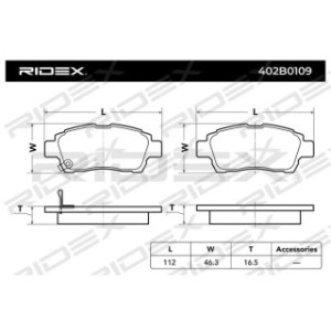 Brake Pad Set - RIDEX 402B0109