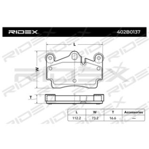 Brake Pad Set - RIDEX 402B0137