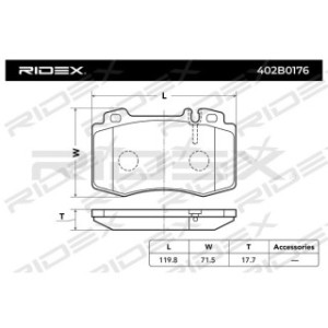 Brake Pad Set - RIDEX 402B0176