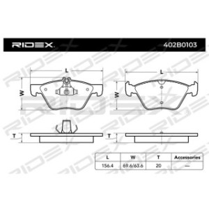 Brake Pad Set - RIDEX 402B0103