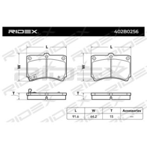 Brake Pad Set - RIDEX 402B0256
