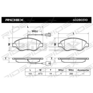 Brake Pad Set - RIDEX 402B0310