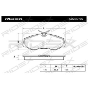 Brake Pad Set - RIDEX 402B0195