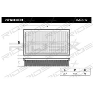Air Filter - RIDEX 8A0012