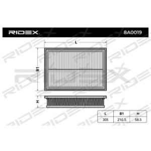 Air Filter - RIDEX 8A0019