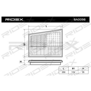 Air Filter - RIDEX 8A0098