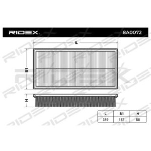 Air Filter - RIDEX 8A0072