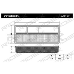 Air Filter - RIDEX 8A0107