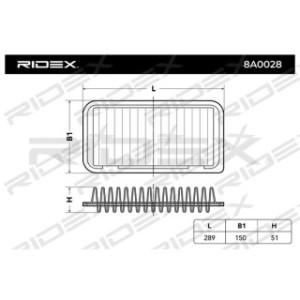 Air Filter - RIDEX 8A0028