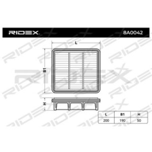 Air Filter - RIDEX 8A0042
