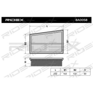 Air Filter - RIDEX 8A0058