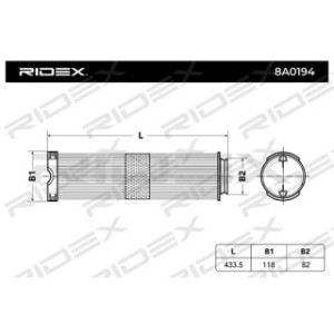 Air Filter - RIDEX 8A0194