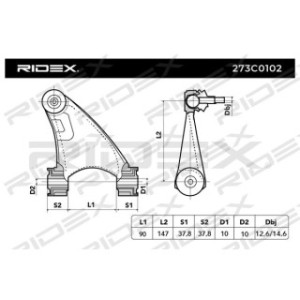 Control Trailing Arm - RIDEX 273C0102