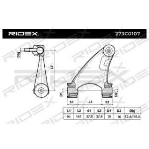Control Trailing Arm - RIDEX 273C0107