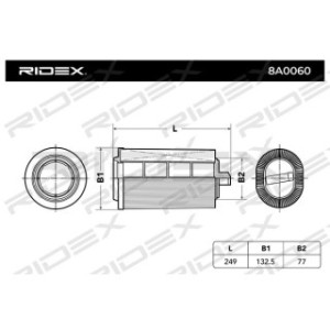 Air Filter - RIDEX 8A0060