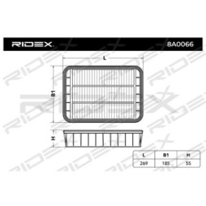 Air Filter - RIDEX 8A0066
