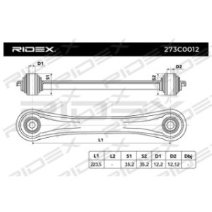Control Trailing Arm - RIDEX 273C0012