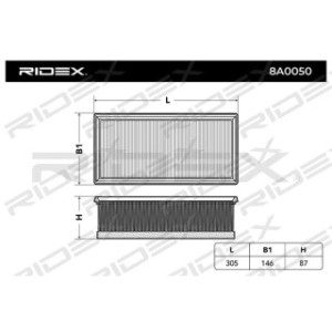 Air Filter - RIDEX 8A0050
