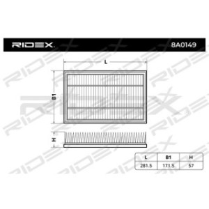 Air Filter - RIDEX 8A0149
