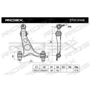 Control Trailing Arm - RIDEX 273C0108