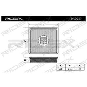 Air Filter - RIDEX 8A0057