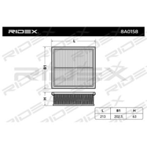 Air Filter - RIDEX 8A0158