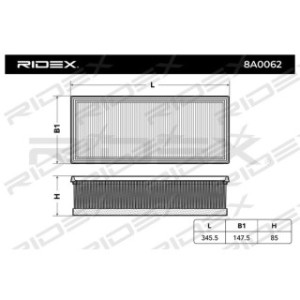 Air Filter - RIDEX 8A0062