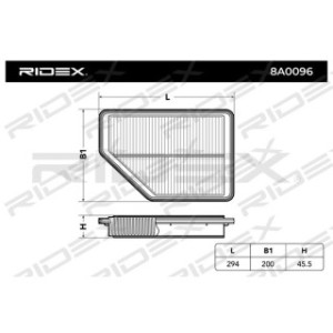 Air Filter - RIDEX 8A0096