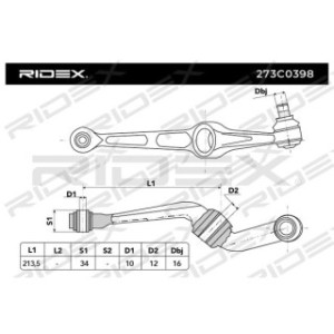 Control Trailing Arm - RIDEX 273C0398
