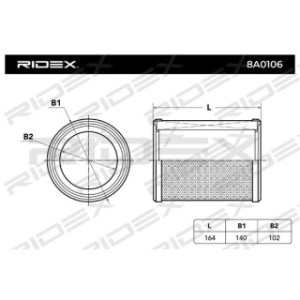 Air Filter - RIDEX 8A0106