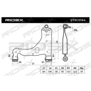 Control Trailing Arm - RIDEX 273C0154