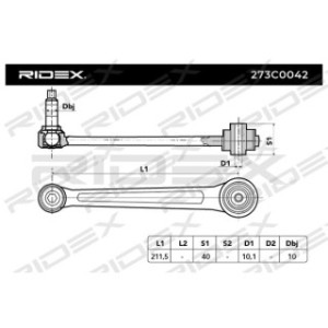 Control Trailing Arm - RIDEX 273C0042