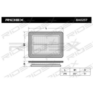 Air Filter - RIDEX 8A0257