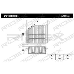 Air Filter - RIDEX 8A0163