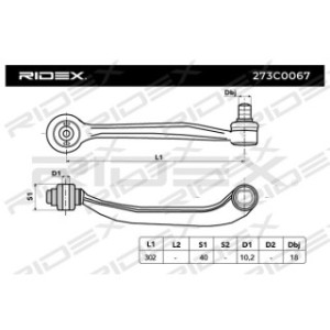 Control Trailing Arm - RIDEX 273C0067