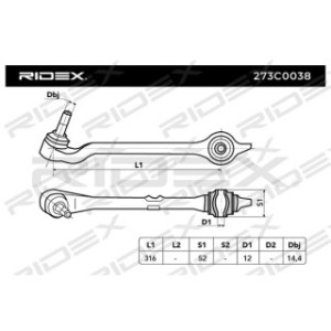 Control Trailing Arm - RIDEX 273C0038