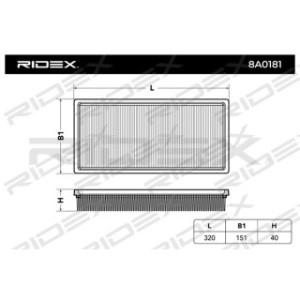 Air Filter - RIDEX 8A0181