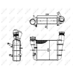 Intercooler NRF 30148A for AUDI A4, A6 OE 8E0145805F