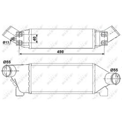 Intercooler NRF 30259 for FORD TRANSIT OE 1671445