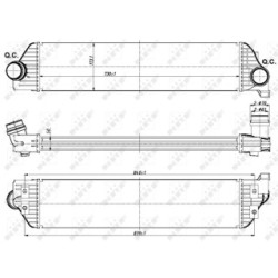 Intercooler NRF 30358 for RENAULT MASTER OE 144960015R