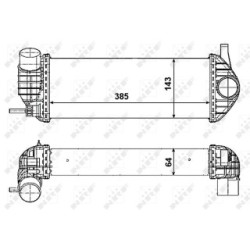 Intercooler NRF 30468 for RENAULT KANGOO OE 8200382109