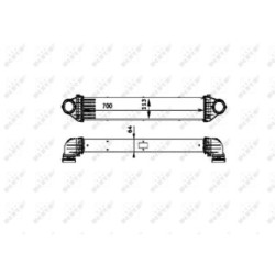 Intercooler NRF 30900 for MERCEDES A-CLASS, B-CLASS OE 1695000000