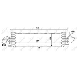 Intercooler NRF 30906 for FORD OE 1352448