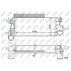 Intercooler NRF 30926 for FORD OE 1764929
