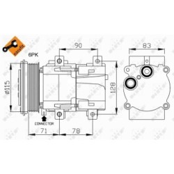 AC Compressor NRF 32110 for FORD OE 1007362