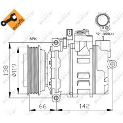 AC Compressor NRF 32111 for AUDI A6, A4, A8, ALLROAD OE 4B0260805B