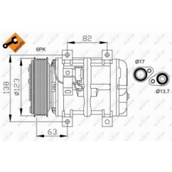 AC Compressor NRF 32112 for VOLVO OE 30612681