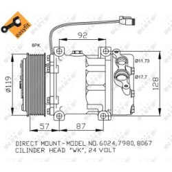 AC Compressor NRF 32120  OE 10570894
