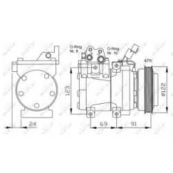 AC Compressor NRF 32205 for HYUNDAI OE 9770109000